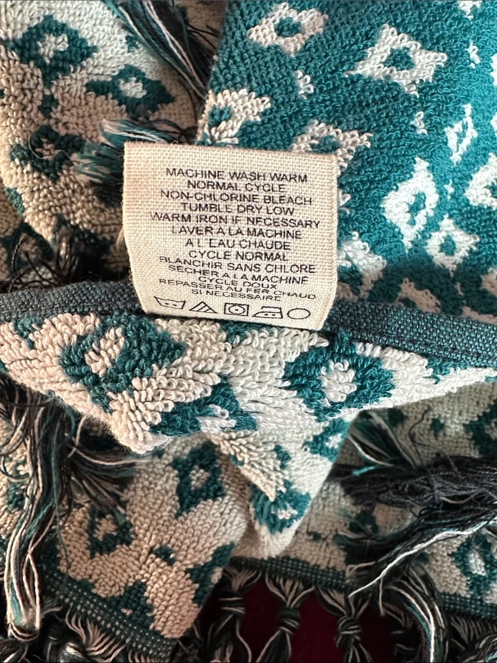 Anthropologie Tisa Diamond Hand Towel